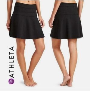 Athleta Ponte Twill Skirt Heather Black Size 6